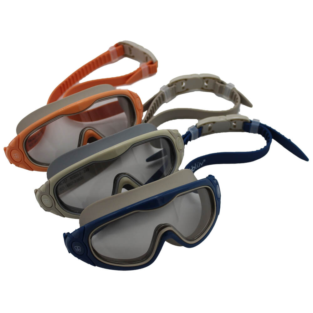 เเว่นตาว่ายน้ำสำหรับเด็ก 3Y+ BBLUV SKUBA สีน้ำเงิน